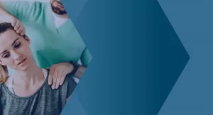 background image, female with neck pain and msd treatment